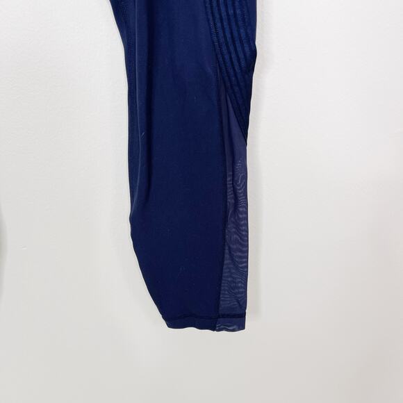 Athleta Side Stripe Salutation 7/8 Leggings Navy - Picture 4 of 10